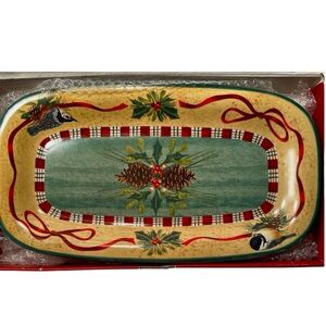 Lenox Winter Greeting Everyday Small Hors D’oeuvre Tray
